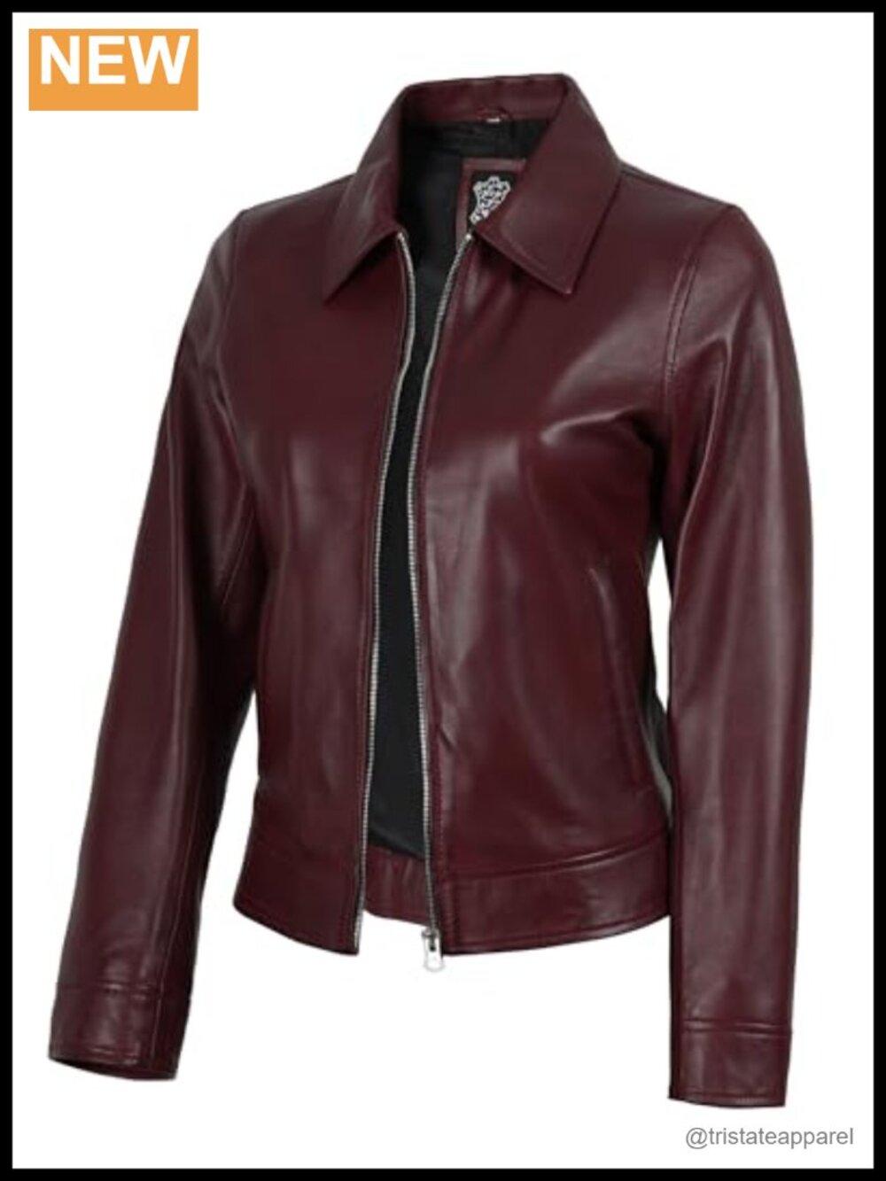 Women's Real Lambskin Leather Jacket Classic Moto Style